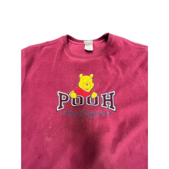 90s Winnie the Pooh Red Crewneck Sweater Sz XXL Unisex - Picture 3 of 8